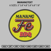 Manangtext Embroidery File 6 sizes