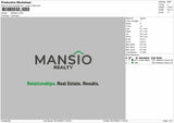 Mansio Logo Embroidery File 6 sizes