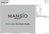 Mansio Logo Embroidery File 6 sizes