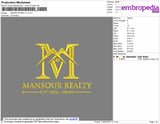 Mansour Realty Embroidery File 4 size