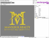 Mansour Realty Embroidery File 4 size