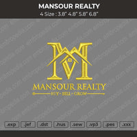 Mansour Realty Embroidery File 4 size