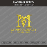 Mansour Realty Embroidery File 4 size