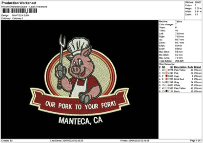 Mantecatext Embroidery File 6 sizes