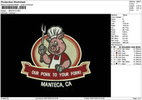 Mantecatext Embroidery File 6 sizes