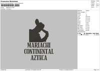 Mariachi Embroidery File 6 sizes