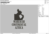 Mariachi Embroidery File 6 sizes