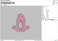 Maria Flowers Embroidery File 6 sizes