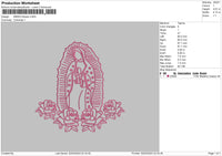 Maria Flowers Embroidery File 6 sizes