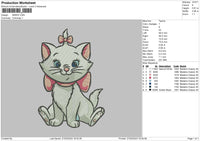 Marie Embroidery File 6 sizes