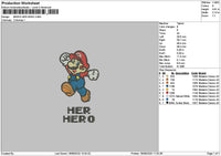 Mario 1808 Embroidery File 6 sizes