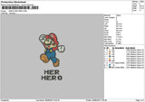 Mario 1808 Embroidery File 6 sizes