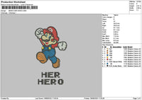 Mario 1808 Embroidery File 6 sizes