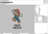 Mario 1808 Embroidery File 6 sizes