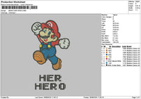 Mario 1808 Embroidery File 6 sizes