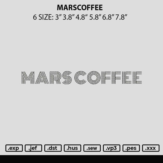 Marscoffee Embroidery File 6 sizes