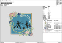 Martineztext Embroidery File 6 sizes