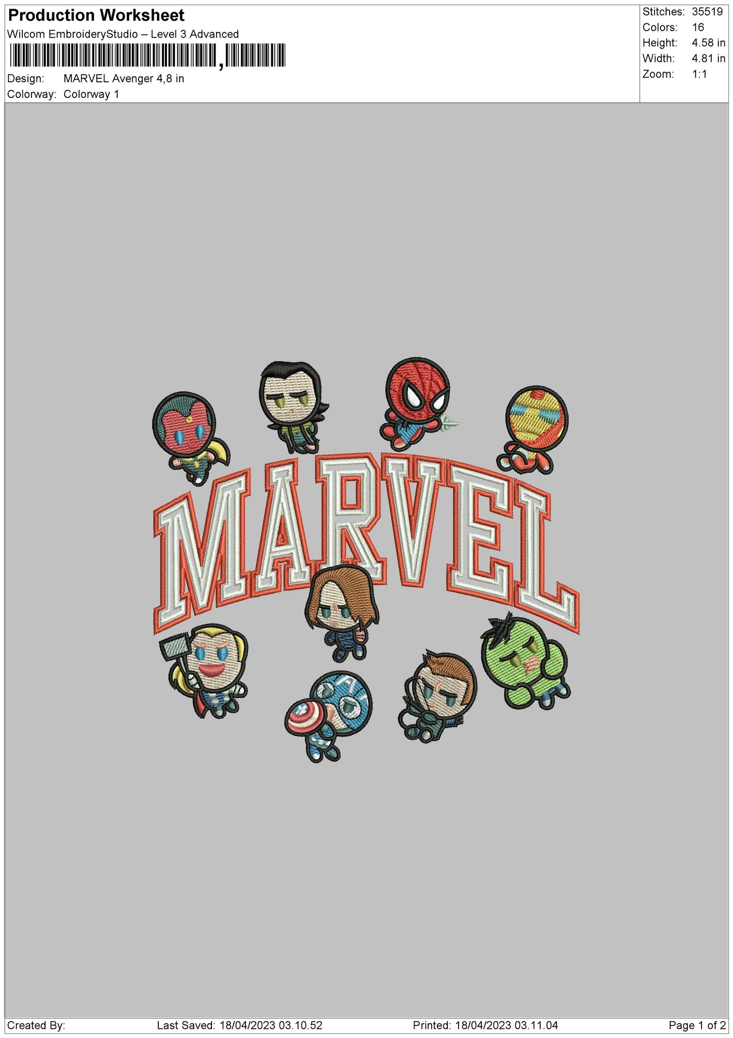 M Avenger Text Embroidery Design File – 6 Sizes