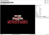 Marvel Studios Embroidery File 4 size