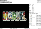 Marvel Character Embroidery File 4 sizes