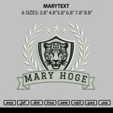 Marytext Embroidery File 6 sizes