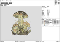 Mashroom Embroidery File 6 sizes