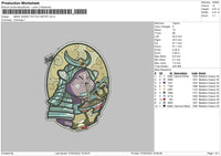 Mask Vader Tattoo Artist Embroidery File 4 size