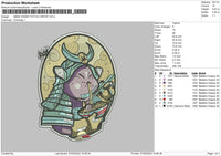 Mask Vader Tattoo Artist Embroidery File 4 size