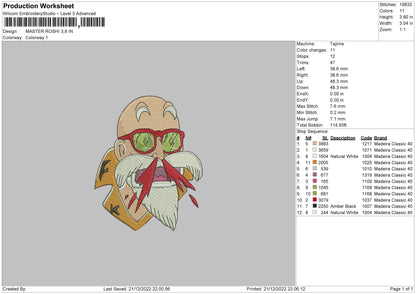M Roshi Embroidery File 6 sizes