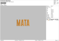Mata Embroidery File 6 sizes