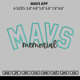 Mvs App Embroidery File 6 sizes