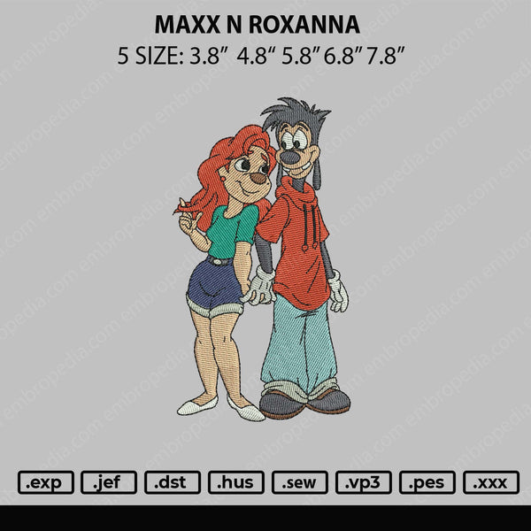 Maxx N Roxanne Embroidery File 5 sizes