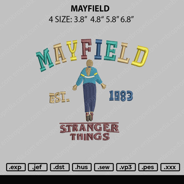 Mayfield Embroidery File 4 size