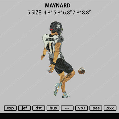 Maynard Embroidery File 6 sizes