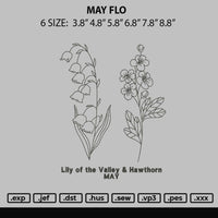 May Flo Embroidery File 6 sizes