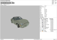Mazda Car Embroidery File 4 size