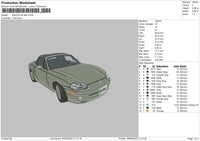 Mazda Car Embroidery File 4 size