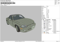 Mazda Car Embroidery File 4 size