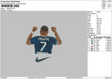 Player7 Embroidery File 6 sizes
