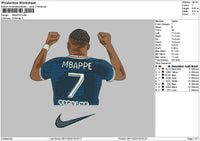 Player7 Embroidery File 6 sizes