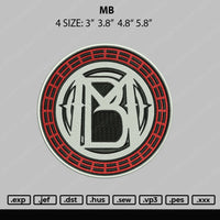 MB Embroidery File 4 size