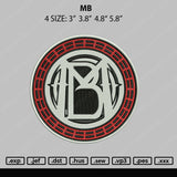 MB Embroidery File 4 size