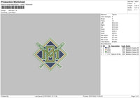 MB Logo Embroidery File 4 sizes