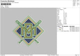 MB Logo Embroidery File 4 sizes
