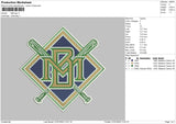 MB Logo Embroidery File 4 sizes