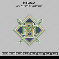 MB Logo Embroidery File 4 sizes