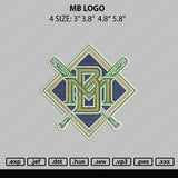 MB Logo Embroidery File 4 sizes