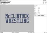 Wrestling Text Embroidery File 6 sizes