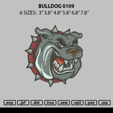 Bulldog 0109 Embroidery File 6 sizes