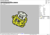 Michigan Wolferine Embroidery File 4 size
